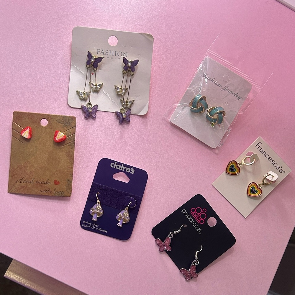 You Pick Earrings - Claire’s Paparazzi Francesca’s Strawberry Mushroom Butterfly